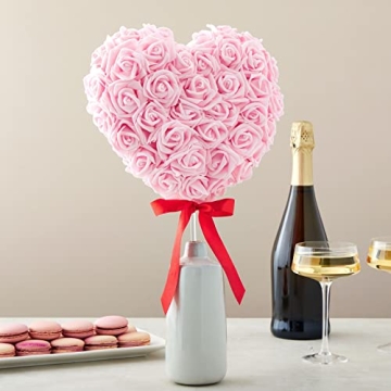 Buy 100 Pack Light Pink Artificial Foam Roses for Events