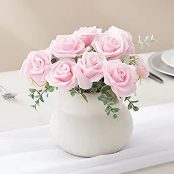 Buy 100 Pack Light Pink Artificial Foam Roses for Events