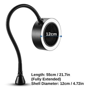 SainSmart Magnetic Solder Smoke Absorber Fume Extractor with LED Lights and Flexible Gooseneck, Portable Soldering Fume Extractor Fan for DIY Working Station