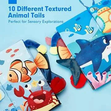 hahaland Baby Books 0-6 Months,Infant Tummy Time Toy High Contrast Sensory Baby Toys 6 to 12 Months Touch Feel Book Baby Gifts for Boy Girl 0-3 Months Book Early Learning Toy