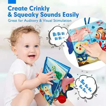hahaland Baby Books 0-6 Months,Infant Tummy Time Toy High Contrast Sensory Baby Toys 6 to 12 Months Touch Feel Book Baby Gifts for Boy Girl 0-3 Months Book Early Learning Toy