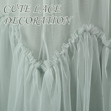 Women's Tulle Skirt A-Line Midi Skirts in Green