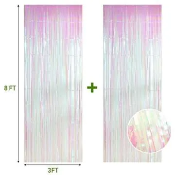 Twinkle Star 2 Pack Photo Booth Backdrop 3FT x 8FT Foil Curtain Tinsel Backdrop Environmental Background Party Streamers for Birthday Wedding Graduation Valentines Halloween Christmas Decorations
