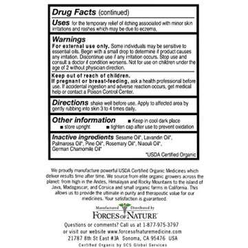 Forces of Nature Eczema Control, Organic Homeopathic Medicine, 0.37 Fl Oz, Soothing Eczema Treatment, Multi Symptom Relief from Dry, Itchy, Irritated Skin & Flare-Ups, Steroid-Free Skin Care