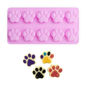 Enjoy Homemade Dog Treats with Silicone Paw and Bone Molds