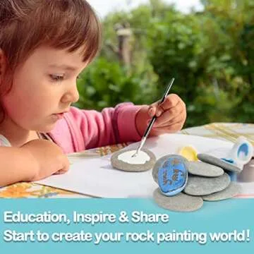 Simetufy 15 Pcs Rocks for Painting, River Rocks to Paint, 2"-3" Flat Painting Rocks, Smooth Rocks for Crafts, Natural Stones for DIY, Kindness Rocks Garden Decoration