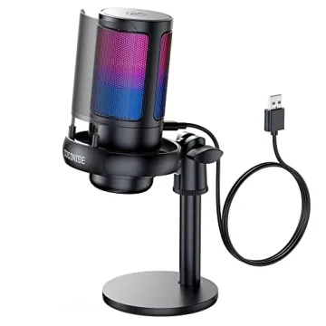 COCONISE USB Gaming Microphone with RGB Effects