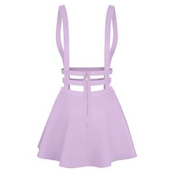 Chic and Trendy Urban CoCo Women's Elastic Waist Pleated Short Braces Skirt