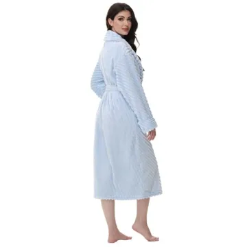 Yurhap Premium Robes for Women - Super Soft Cozy Fleece Womens Robe Plush Long Bathrobe