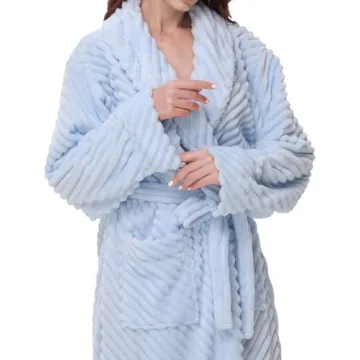 Yurhap Women's Plush Long Bathrobe - Super Cozy Comfort