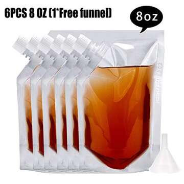 Rum runners for cruise Concealable and Reusable cruise sneak flask Liquor Pouches flask kit Sneak Al...