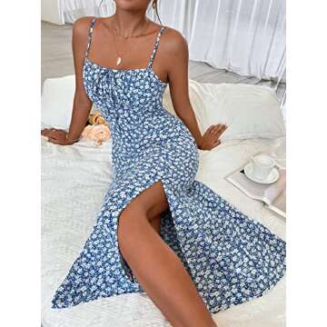 Stylish MakeMeChic Floral Midi Dress for Summer Wear