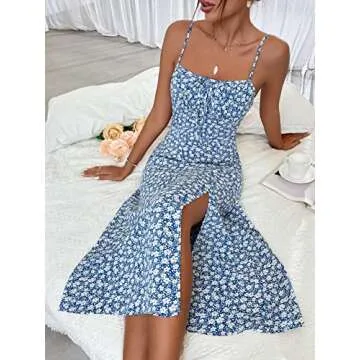 Stylish MakeMeChic Floral Midi Dress for Summer Wear