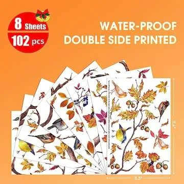 Fall Window Cling Stickers for Thanksgiving Decor