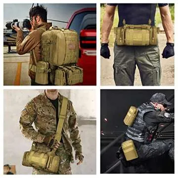 CVLIFE Tactical Backpack Military Army Rucksack 60L Large Assault Pack Detachable Molle Bag