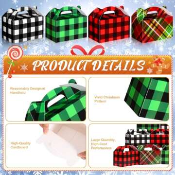 Christmas Treat Boxes - 24 Festive Gift Boxes for Treats