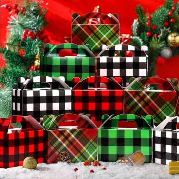 Christmas Treat Boxes - 24 Festive Gift Boxes for Treats
