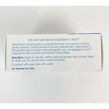 Vanicream Cleansing Bar, Fragrance Free, Unscented, 1 Count