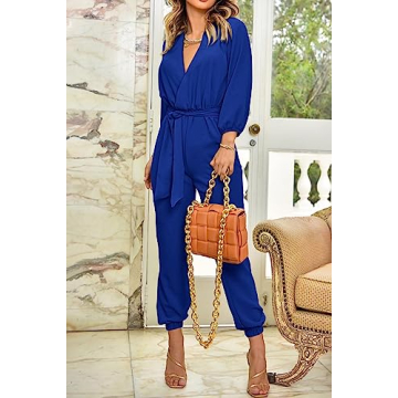 PRETTYGARDEN Women's Elegant Fall Jumpsuit with Pockets