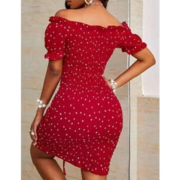 Summer Off Shoulder Bodycon Dress for Women - PRETTYGARDEN