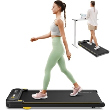 UREVO Walking Pad Under Desk Treadmill with Shock Absorption & Remote Control