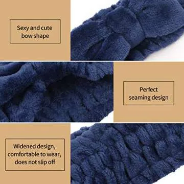 Microfiber Facial Makeup Headbands for Women - 6 Pack