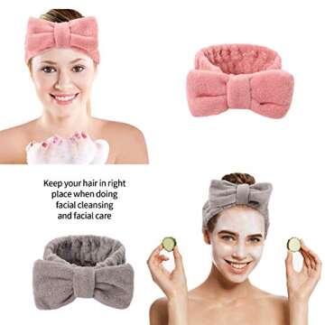 Microfiber Facial Makeup Headbands for Women - 6 Pack