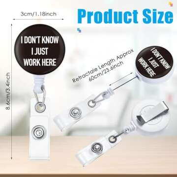 6 Pack Funny Badge Reel Nurse Retractable Badge Reels Holder Cute Nursing Badge Reel for Medical Wor...