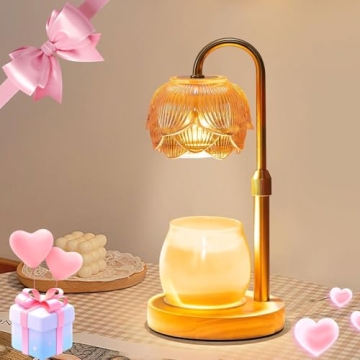LOFTEK Candle Warmer Lamp with Timer - Dimmable - Adjustable Height - Electric Wax Melt Warmer with ...