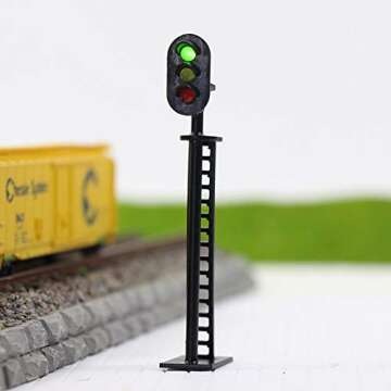 JTD04 5pcs 3-Light Model Railway Signals for HO Scale