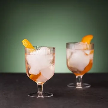 Navaris Snifter Glasses Set of 4 for Drinks and Desserts