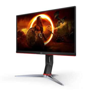 AOC 27G2 27" Frameless Gaming IPS Monitor, FHD 1080P, 1ms 144Hz, NVIDIA G-SYNC Compatible + Adaptive...