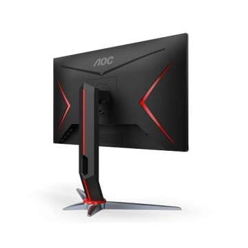 AOC 27G2 27" Frameless Gaming IPS Monitor, FHD 1080P, 1ms 144Hz, NVIDIA G-SYNC Compatible + Adaptive-Sync, Height Adjustable, 3-Year Zero Dead Pixel Guarantee, Black/Red