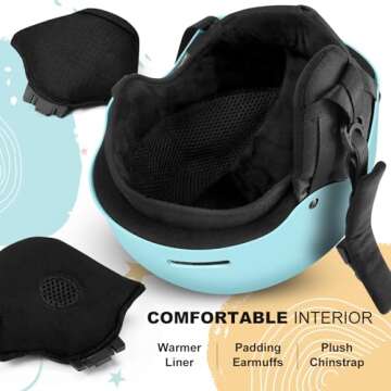 Odoland Kids Ski Helmet and Goggles Set for Safety