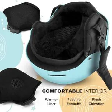 Odoland Kids Ski Helmet and Goggles Set for Safety