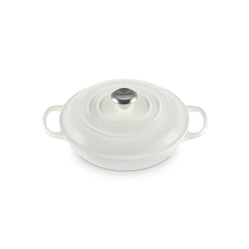 Le Creuset Enameled Cast Iron Signature Braiser, 2.25 qt., White