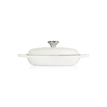Le Creuset Enameled Cast Iron Signature Braiser, 2.25 qt., White