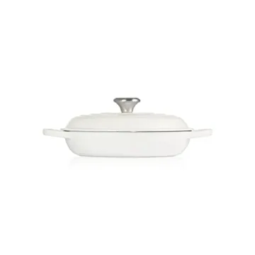 Le Creuset Enameled Cast Iron Signature Braiser, 2.25 qt., White