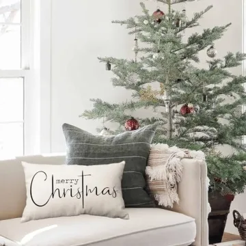 Festive Christmas Pillow Covers Cotton Linen Sofa Decor