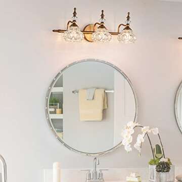 DJFHKO Vintage Brass Vanity Light Fixtures - Bathroom Lighting