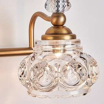DJFHKO Vintage Brass Vanity Light Fixtures - Bathroom Lighting