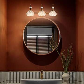 DJFHKO Vintage Brass Vanity Light Fixtures - Bathroom Lighting