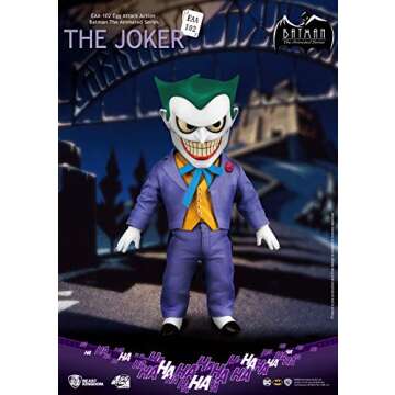 Beast Kingdom Batman The Animated Series: The Joker EAA-102 Egg Attack Action Figure, Multicolor