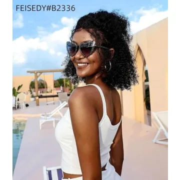 Trendy FEISEDY Heart Shaped Sunglasses for Women