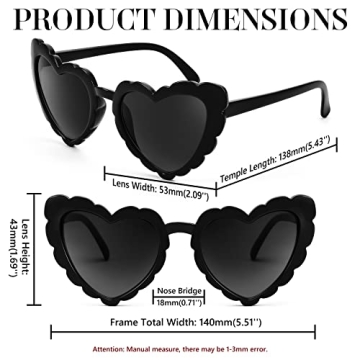 Trendy FEISEDY Heart Shaped Sunglasses for Women