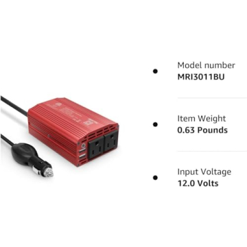 BESTEK 300W Power Inverter - DC 12V to 110V AC