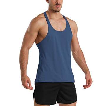 Men's 3 Pack Athletic Stringer Tank Tops - GYM REVOLUTION