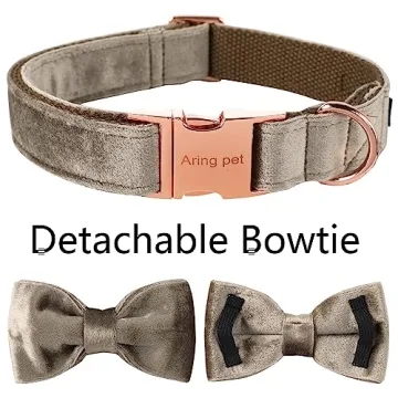 Elegant Velvet Dog Bowtie Collar for All Occasions