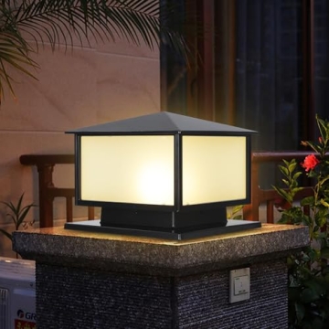 SLAWA Outdoor Column Lights - Modern Industrial Patio Pillar Fixtures