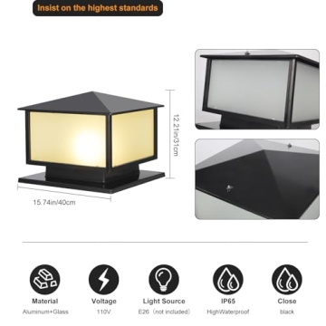 SLAWA Outdoor Column Lights Waterproof Aluminum Fixture